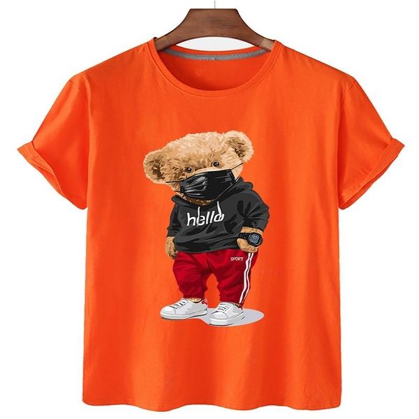 women's t-shirt 100% cotton sports mask bear print short-sleeved female half-sleeved summer casual oversized ladies shirt s-4xl, White
women's t-shirt 100% cotton sports mask bear print short-sleeved female half-sleeved summer casual oversized ladies shirt s-4xl, White