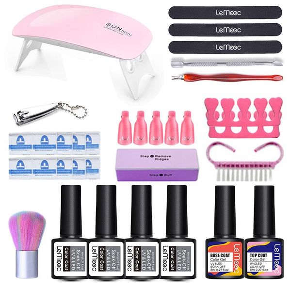 nail art kits tool set 19 pc gel polish kit soak off tools with uv led curing lamp brush separator diy design 
nail art kits tool set 19 pc gel polish kit soak off tools with uv led curing lamp brush separator diy design