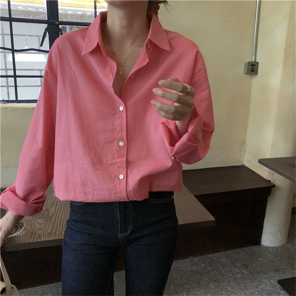 dress korea autumn all-match sweet office ladies chic brief full-sleeved simple loose solid shirts, White
dress korea autumn all-match sweet office ladies chic brief full-sleeved simple loose solid shirts, White