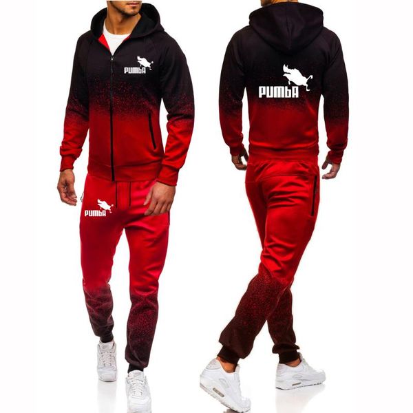 men's tracksuits pumba logo print custom made man zipper jacket hoodie coat+pants drawstring fashion gradient color sweatshirt suit tre, Gray
men's tracksuits pumba logo print custom made man zipper jacket hoodie coat+pants drawstring fashion gradient color sweatshirt suit tre, Gray