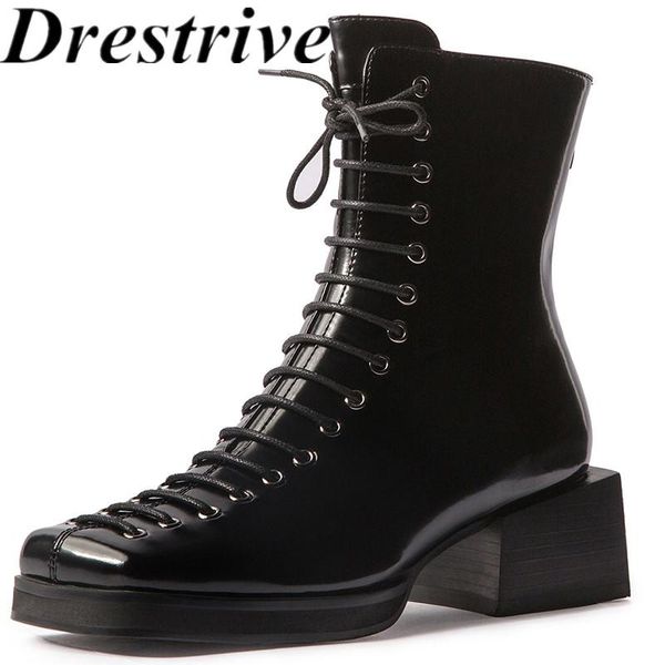 boots drestrive women's ankle lace up zip thick heels patent leather square toe platform cross-tied low heel black winter
boots drestrive women's ankle lace up zip thick heels patent leather square toe platform cross-tied low heel black winter