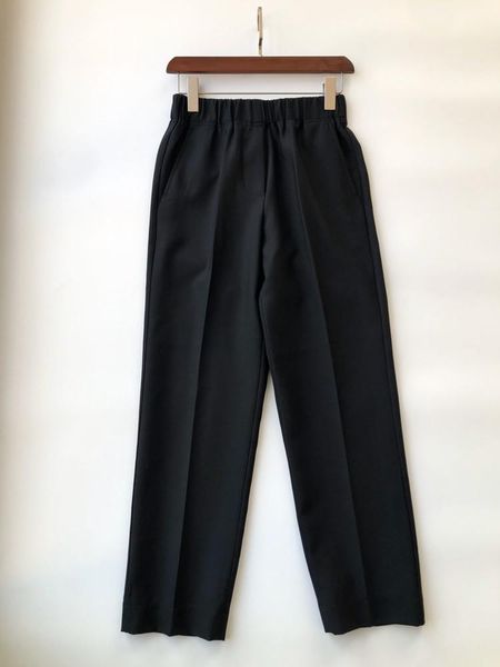 women's pants & capris elastic waist women wool twill simple straight ladies casual ol suit trousers with pockets, Black;white
women's pants & capris elastic waist women wool twill simple straight ladies casual ol suit trousers with pockets, Black;white