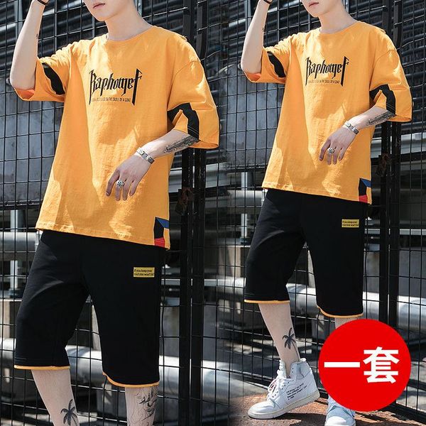 men's tracksuits short sets t-shirt suit pure cotton fashion korean summer casual loose clothing two piece set sweatsuit, Gray
men's tracksuits short sets t-shirt suit pure cotton fashion korean summer casual loose clothing two piece set sweatsuit, Gray