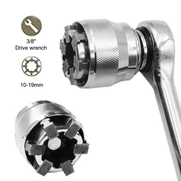 1pc 3/8 inch drive 10-19mm adjustable hex universal socket ratchet wrench adapter head sleeve repair tool hand tools
1pc 3/8 inch drive 10-19mm adjustable hex universal socket ratchet wrench adapter head sleeve repair tool hand tools