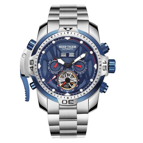 reef tiger men wrist watch,mens automatic watches luxury waterproof self wind mechanical wristwatch relogio steel strap rga3532 wristwatches, Slivery;brown
reef tiger men wrist watch,mens automatic watches luxury waterproof self wind mechanical wristwatch relogio steel strap rga3532 wristwatches, Slivery;brown