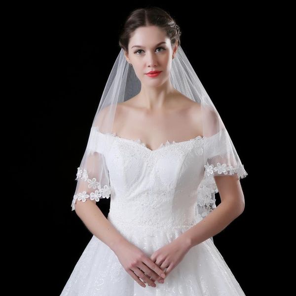 bridal veils arrival1.5 meter white wedding short one layer veil sun flower appliques edge accessories 2021, Black
bridal veils arrival1.5 meter white wedding short one layer veil sun flower appliques edge accessories 2021, Black