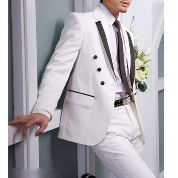 men's suits & blazers double breasted groom tuxedo for wedding party notched lapel 2 piece formal men male fashion jacket with pants tw, White;black
men's suits & blazers double breasted groom tuxedo for wedding party notched lapel 2 piece formal men male fashion jacket with pants tw, White;black