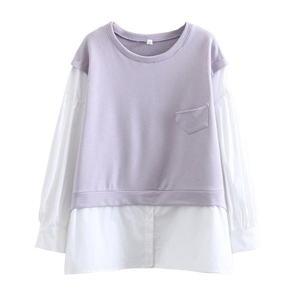 plus size t-shirt spring/autumn women sweatshirt 2021 fashion casual clothes loose long sleeve splice false two pieces hoody, Black
plus size t-shirt spring/autumn women sweatshirt 2021 fashion casual clothes loose long sleeve splice false two pieces hoody, Black