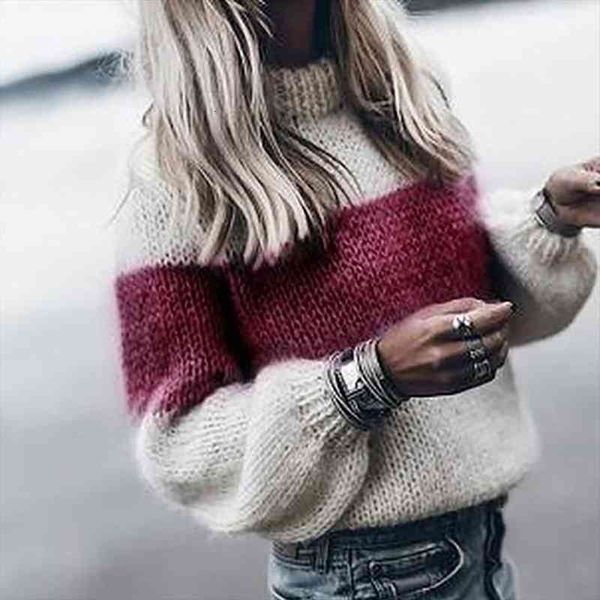 casual women thin autumn winter o neck color block patchwork loose knitted sweater polyester womens clothing, White;black
casual women thin autumn winter o neck color block patchwork loose knitted sweater polyester womens clothing, White;black