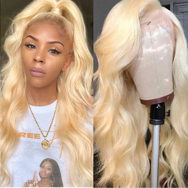 pre plucked 613 13x4 lace front human hair wigs blonde with baby hair bleached knots body wave brazilian virgin wig for black women, Black;brown
pre plucked 613 13x4 lace front human hair wigs blonde with baby hair bleached knots body wave brazilian virgin wig for black women, Black;brown