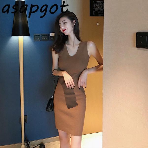 korean chic fashion v neck sleeveless knitted dress women casual retro elegant autumn winter slim waist bottom tank dresses, Black;gray
korean chic fashion v neck sleeveless knitted dress women casual retro elegant autumn winter slim waist bottom tank dresses, Black;gray