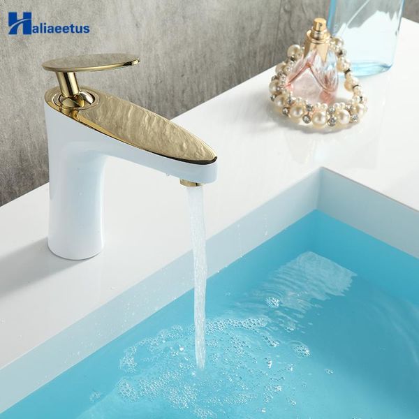 bathroom sink faucets deck mounted faucet.chrome/orb/white paint/gold basin mixer with and cold water.single handle tap
bathroom sink faucets deck mounted faucet.chrome/orb/white paint/gold basin mixer with and cold water.single handle tap