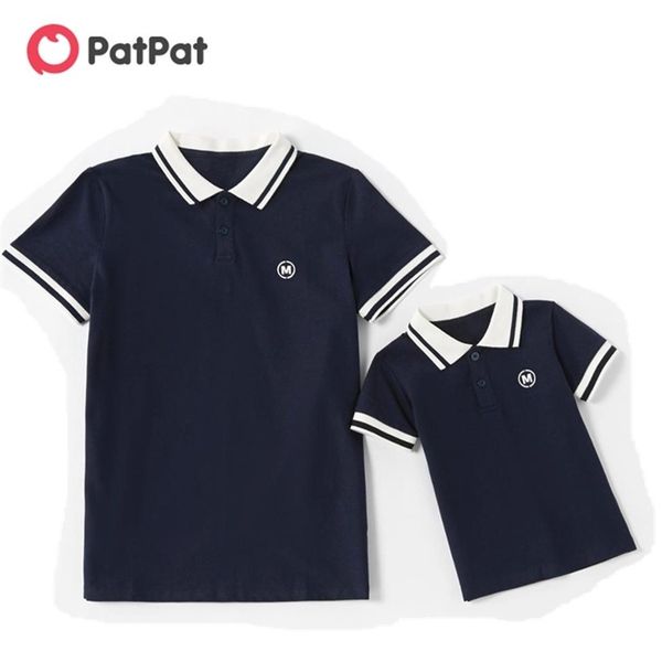 summer solid tee collar cottton for dad and me short-sleeve dark blue t-shirts 210528
summer solid tee collar cottton for dad and me short-sleeve dark blue t-shirts 210528