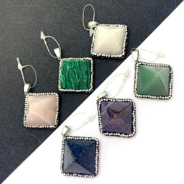 charms natural stone pendant necklace crystal diamond jewelry multicolor electroplating diy handmade accessories wholesale, Bronze;silver
charms natural stone pendant necklace crystal diamond jewelry multicolor electroplating diy handmade accessories wholesale, Bronze;silver
