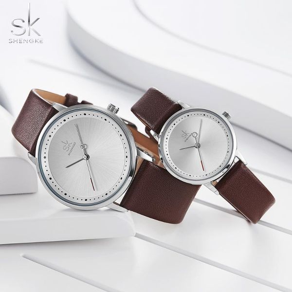 wristwatches shengke men women fashion lovers couple watches leather band str, Slivery;brown
wristwatches shengke men women fashion lovers couple watches leather band str, Slivery;brown