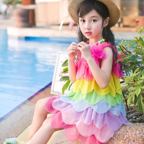 girl's dresses tiered dress party wear for kids girls baby rainbow beach holiday spaghetti strap mini gilet vest princess robe, Red;yellow
girl's dresses tiered dress party wear for kids girls baby rainbow beach holiday spaghetti strap mini gilet vest princess robe, Red;yellow