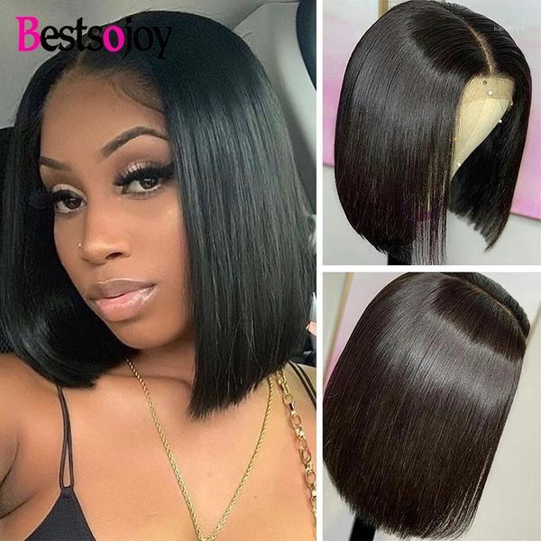 sojoy 4x4 short bob wig lace front human hair wigs for black women closure frontal straight wig1, Black;brown
sojoy 4x4 short bob wig lace front human hair wigs for black women closure frontal straight wig1, Black;brown