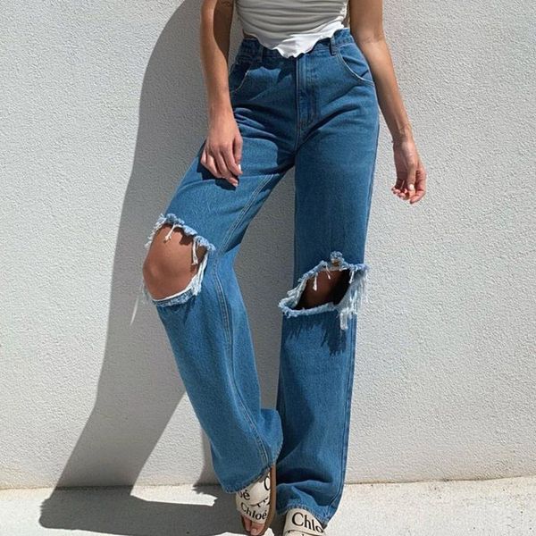 summer women blue ripped jeans fashion high waist pocket solid casual loose street style wide leg straight pants hole women's
summer women blue ripped jeans fashion high waist pocket solid casual loose street style wide leg straight pants hole women's