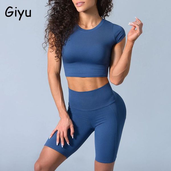 women's tracksuits giyu fitness 2 piece sets womens outfits summer casual crop shorts 2021 solid sports two set women tracksuit, Gray
women's tracksuits giyu fitness 2 piece sets womens outfits summer casual crop shorts 2021 solid sports two set women tracksuit, Gray