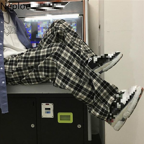 women's pants & capris neploe plaid women spring summer 2021 korean stretch waist pockets couple trouser casual loose female bottoms 49, Black;white
women's pants & capris neploe plaid women spring summer 2021 korean stretch waist pockets couple trouser casual loose female bottoms 49, Black;white