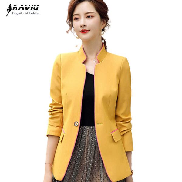 autumn fashion women blazer slim design businesstemperament stand collar long sleeve formal jacket coat 210604, White;black
autumn fashion women blazer slim design businesstemperament stand collar long sleeve formal jacket coat 210604, White;black
