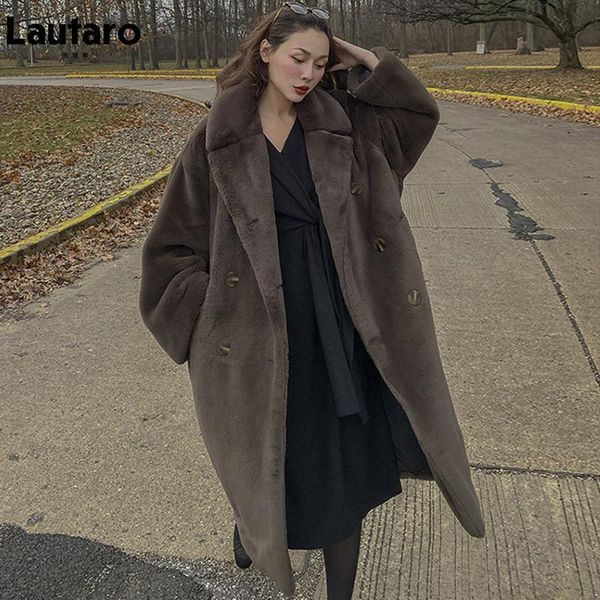 women's fur & faux lautaro winter long oversized double breasted warm thick fluffy coat loose casual stylish korean fashion 2021, Black
women's fur & faux lautaro winter long oversized double breasted warm thick fluffy coat loose casual stylish korean fashion 2021, Black
