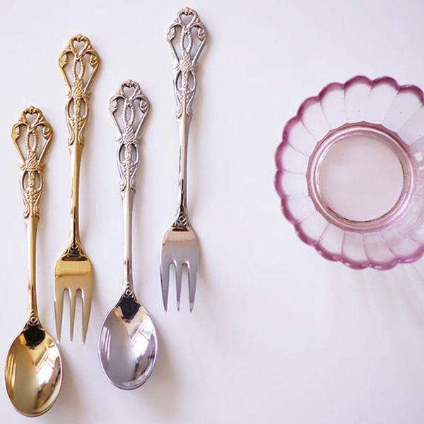 forks creative royal spoon fork coffee stir european retro style golden silver fruit stainless steel dessert spoons
forks creative royal spoon fork coffee stir european retro style golden silver fruit stainless steel dessert spoons