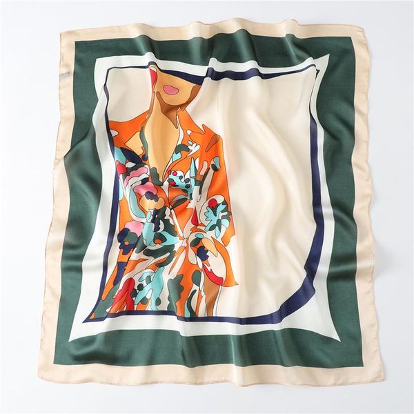 scarves 2021 designer women silk scarf pattern neck hair band foulard 70cm square head tie print lady bandana headkerchief, Blue;gray
scarves 2021 designer women silk scarf pattern neck hair band foulard 70cm square head tie print lady bandana headkerchief, Blue;gray