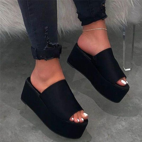 slippers women shoe high heel shoes summer fashion slip on casual basic plus size 42, Black
slippers women shoe high heel shoes summer fashion slip on casual basic plus size 42, Black