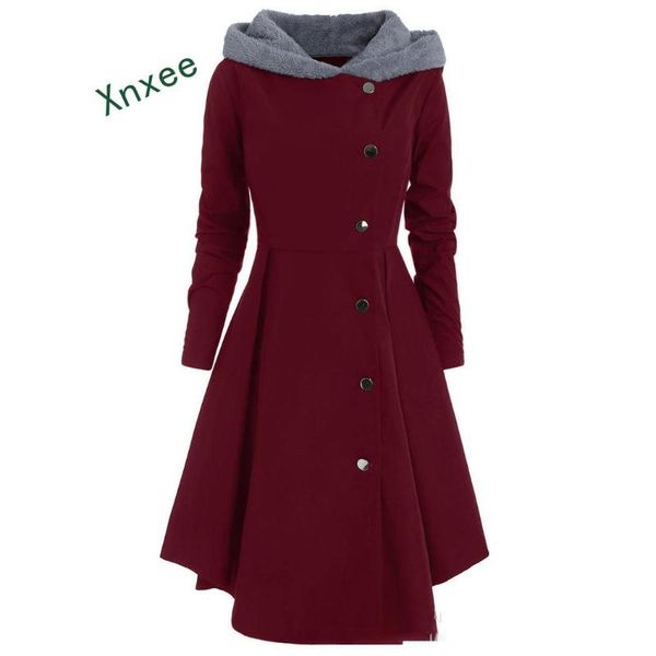 women's wool & blends xnxee women fashion hooded windbreaker coat large size solid no long a-line slim casual warm fall and winter, Black
women's wool & blends xnxee women fashion hooded windbreaker coat large size solid no long a-line slim casual warm fall and winter, Black