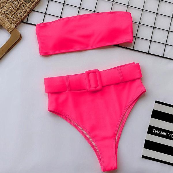high waist bikini 2021 swimsuits beach thong women leg bandeau bathing suit off shoulder brazilian women's swimwear, White;black
high waist bikini 2021 swimsuits beach thong women leg bandeau bathing suit off shoulder brazilian women's swimwear, White;black