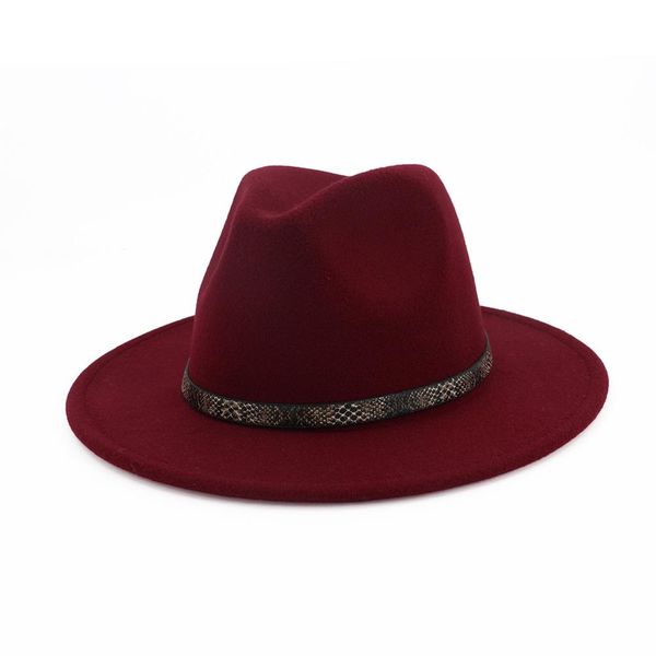 wool felt hat jazz fedora hats snake grain decoration fashion homburg hat flat brim panama formal cap trilby chapeau, Blue;gray
wool felt hat jazz fedora hats snake grain decoration fashion homburg hat flat brim panama formal cap trilby chapeau, Blue;gray