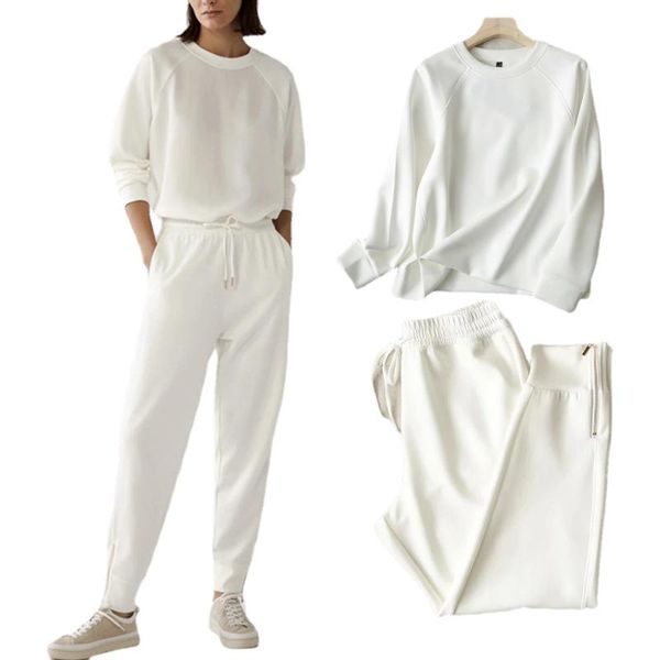 women's two piece pants 2021 fashion o-neck loose autumn hoodies women sweatshirt pullovers 2 pieces sets, White
women's two piece pants 2021 fashion o-neck loose autumn hoodies women sweatshirt pullovers 2 pieces sets, White