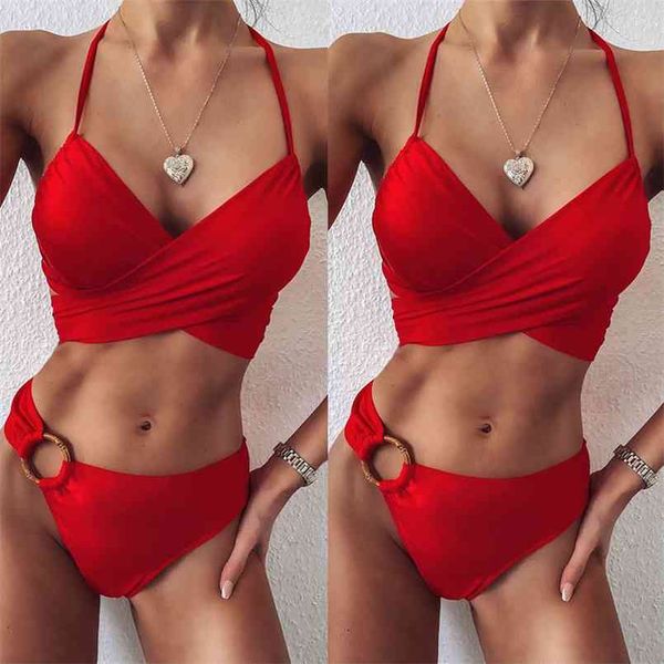 red swimming suit for women halter bikini set bathing swimsuit brazilian swimwear 210722, White;black
red swimming suit for women halter bikini set bathing swimsuit brazilian swimwear 210722, White;black