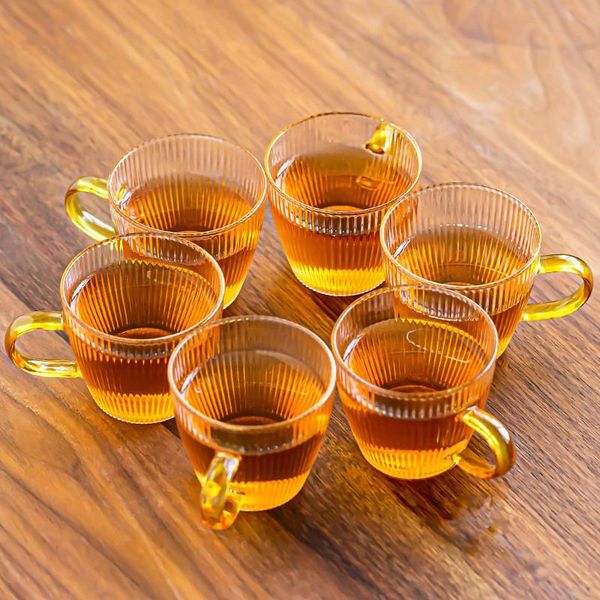 wine glasses 6pcs vertical glass transparent tasting cup with handle milk tea pattern drinking
wine glasses 6pcs vertical glass transparent tasting cup with handle milk tea pattern drinking