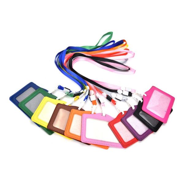 card holders 1pcs candy colors name women men pu bank neck strap bus id identity badge with lanyard, Brown;gray
card holders 1pcs candy colors name women men pu bank neck strap bus id identity badge with lanyard, Brown;gray