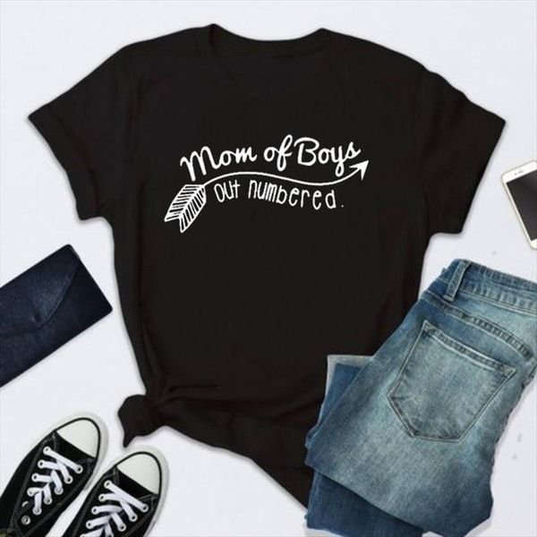 mom of boys out numbered women t shirts letter print short sleeve o neck loose ladies tee, White
mom of boys out numbered women t shirts letter print short sleeve o neck loose ladies tee, White