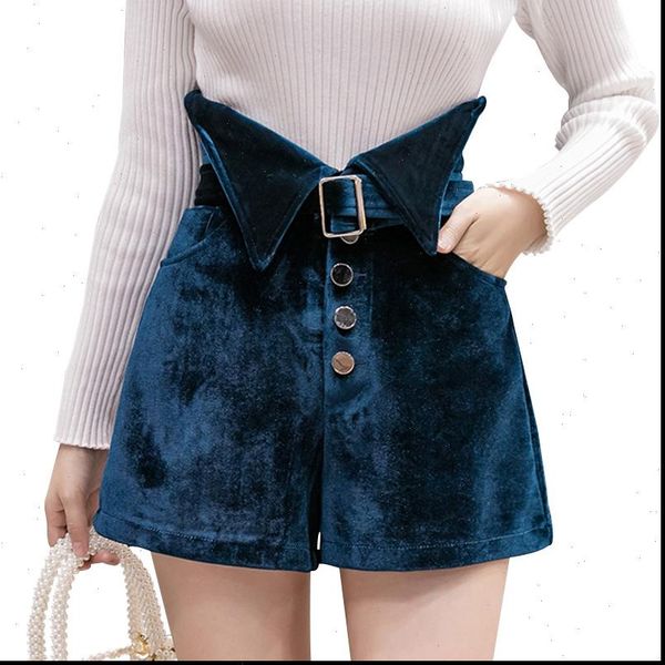 women shorts velvet belt fashion midi female plus size buttons autumn winter high waist short trouser pocket black, White;black
women shorts velvet belt fashion midi female plus size buttons autumn winter high waist short trouser pocket black, White;black