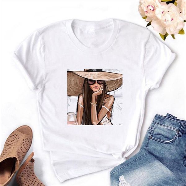 maycaur fashion woman men cartoon graphic printed casual summer streetwear female tees, White;black
maycaur fashion woman men cartoon graphic printed casual summer streetwear female tees, White;black