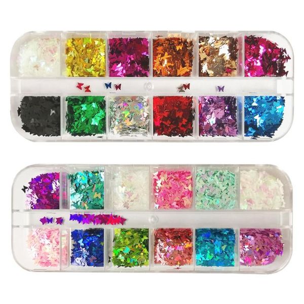 nail glitter 12 colors/set of 3d holographic butterfly ultrathin sequins manicure paillettes for face body art decoration, Silver;gold
nail glitter 12 colors/set of 3d holographic butterfly ultrathin sequins manicure paillettes for face body art decoration, Silver;gold