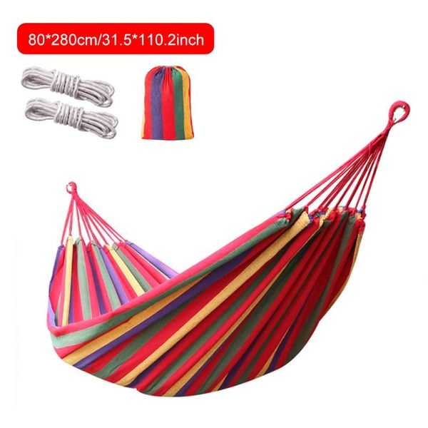 sleeping bags outdoor portable hanging hammock single double camping swing chair thick canvas bed hammocks 350kg load with straps carrying b