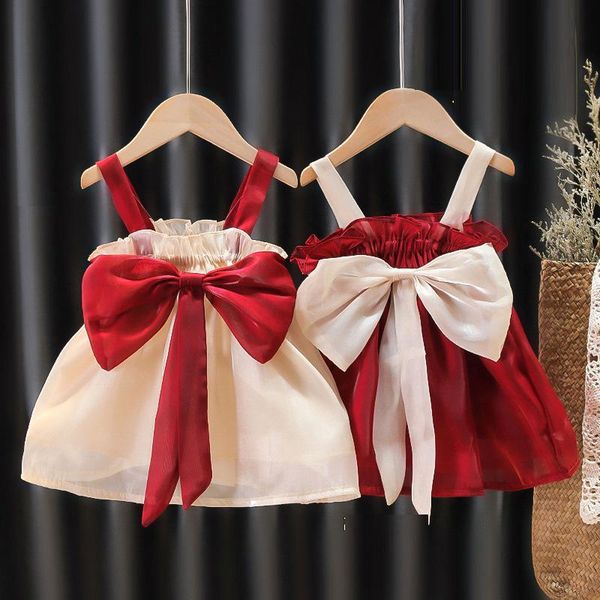 girl's dresses summer born baby girls clothes bow dress toddler infant princess 1 year birthday clothing 0-2 t vestidos, Red;yellow
girl's dresses summer born baby girls clothes bow dress toddler infant princess 1 year birthday clothing 0-2 t vestidos, Red;yellow