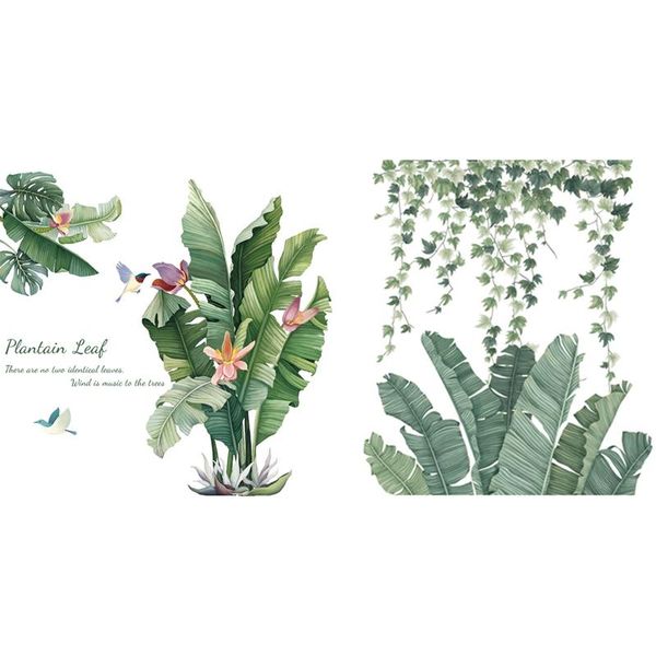 wall stickers 2 pcs green banana leafs plant removable decals home decoration, 70cm x 90cm & 85cm 83cm
wall stickers 2 pcs green banana leafs plant removable decals home decoration, 70cm x 90cm & 85cm 83cm