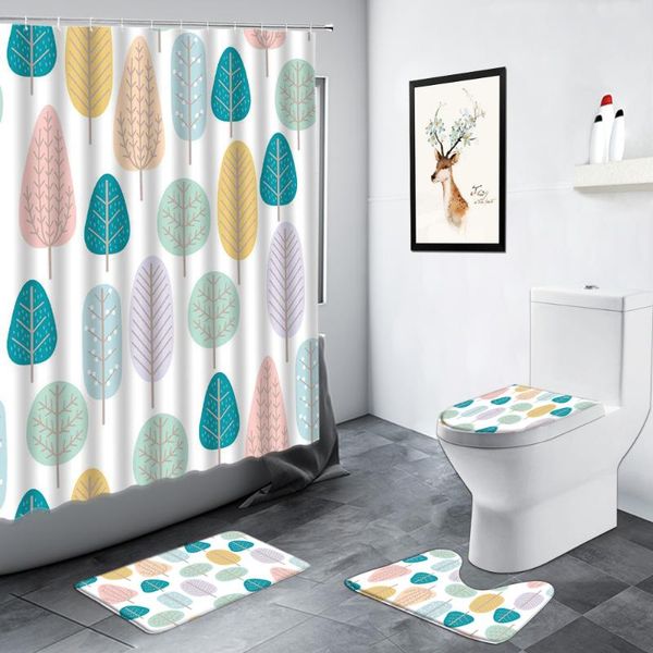 shower curtains 4pc trees leaves floral curtain set bathroom decor modern simple design flowers plant bath mat non-slip rugs toilet cover
shower curtains 4pc trees leaves floral curtain set bathroom decor modern simple design flowers plant bath mat non-slip rugs toilet cover