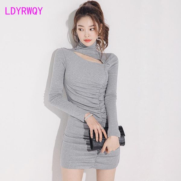 south korea 2021 korean version temperament repair height collar long-sleeved pleated bag hip bottom dress girl casual dresses, Black;gray
south korea 2021 korean version temperament repair height collar long-sleeved pleated bag hip bottom dress girl casual dresses, Black;gray