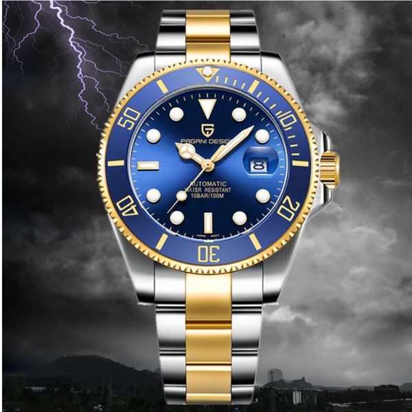 classic luxury men automatic nh35a watches waterproof mechanical submersible watch relogio masculino wristwatches, Slivery;brown
classic luxury men automatic nh35a watches waterproof mechanical submersible watch relogio masculino wristwatches, Slivery;brown