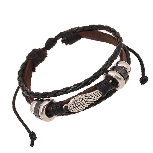 tennis 2021 wing charm bracelet braided genuine leather wrap bracelets women fashion vintage jewelry cord cuff, Golden;silver
tennis 2021 wing charm bracelet braided genuine leather wrap bracelets women fashion vintage jewelry cord cuff, Golden;silver