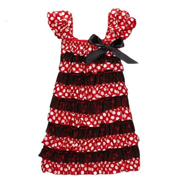 children's cute wave dot satin dress suspender princess, White