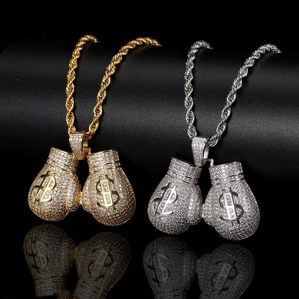 pendant necklaces brass cz stones hip hop necklace jewelry bling iced out gloves, Silver
pendant necklaces brass cz stones hip hop necklace jewelry bling iced out gloves, Silver