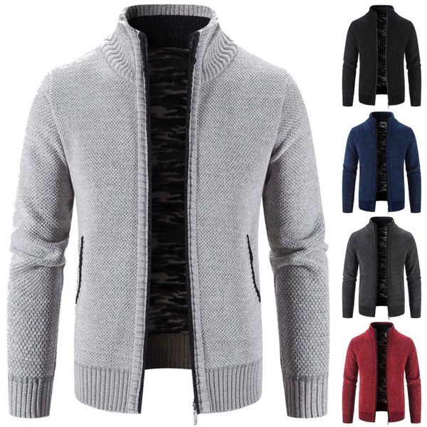 men's sweaters knitted sweater artificial fur wool coat warm leisure autumn and winter zipper cardigan clothing, White;black
men's sweaters knitted sweater artificial fur wool coat warm leisure autumn and winter zipper cardigan clothing, White;black